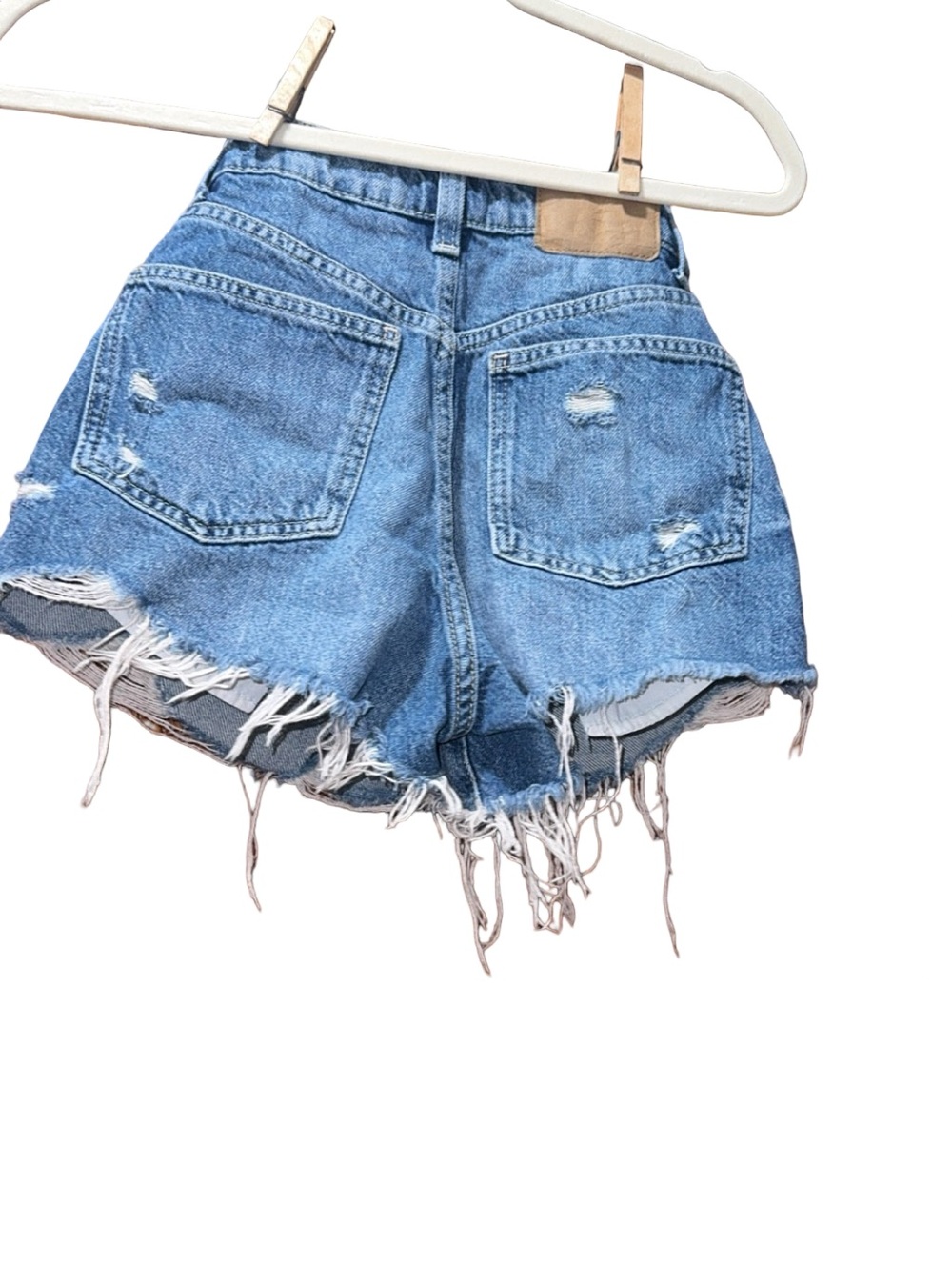 Cotton On Distressed Light Blue Denim Shorts